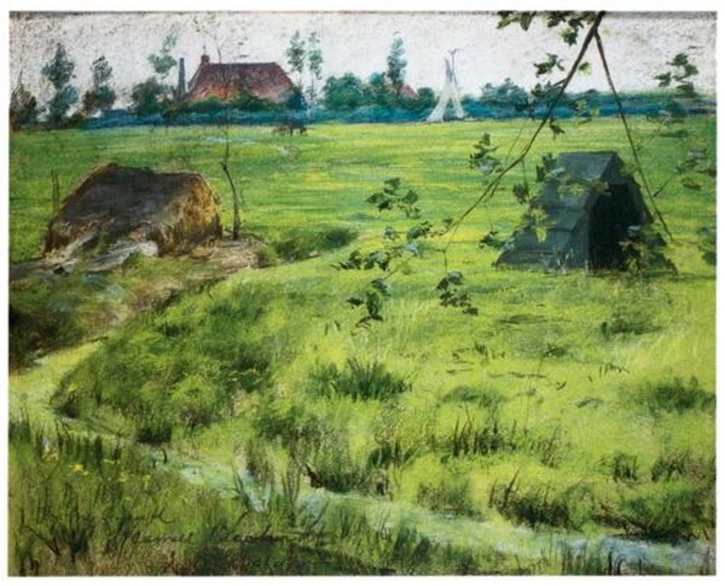 Veduta di un prato in Olanda, 1883